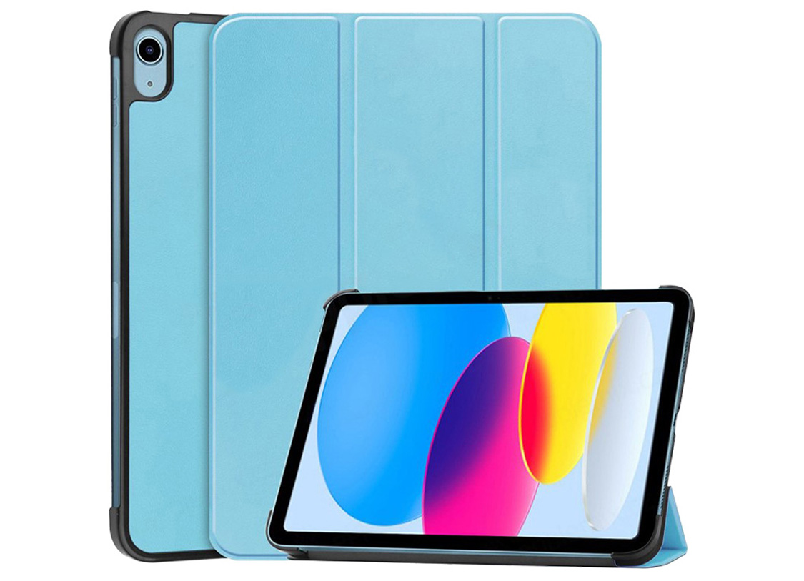 OEM pouzdro pro iPad 10:11 Světle eko kůže modrá_3